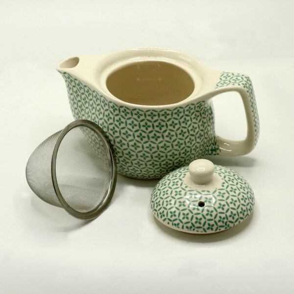 Petite Théière aux Herbes - Mosaïque Verte- Vendu par 1 – Image 3