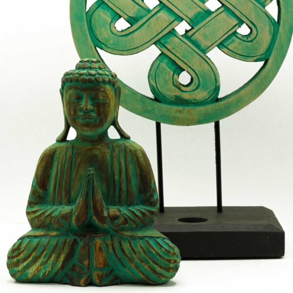 Ensemble Bouddha Feng Shui - Mandala - Vert- Vendu par 1 – Image 2