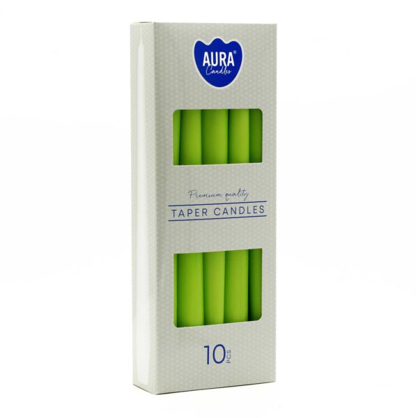 Bougie Conique - Verte- Vendu par 10 – Image 3