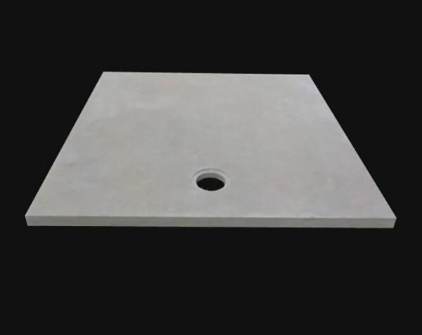 Receveur de douche à l'italienne en pierre - 100 x 100 x 4 - Comblanchien Clair Adouci - COMPTOIR DES PIERRES – Image 3