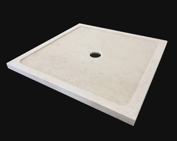 Receveur de douche classique en pierre - 100 x 80 x 5 - Charmot Clair Adouci - COMPTOIR DES PIERRES – Image 3