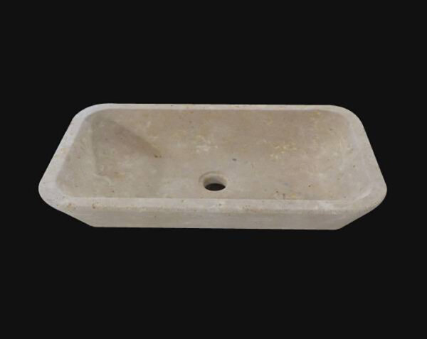 Vasque en pierre Lourmarin - 150 x 36 x 10 - Lanvignes Doré Jaune Vieilli - COMPTOIR DES PIERRES – Image 3