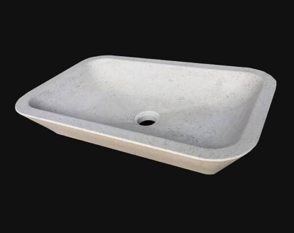 Vasque en pierre Lourmarin - 150 x 36 x 10 - Charmot Clair Adouci - COMPTOIR DES PIERRES – Image 3