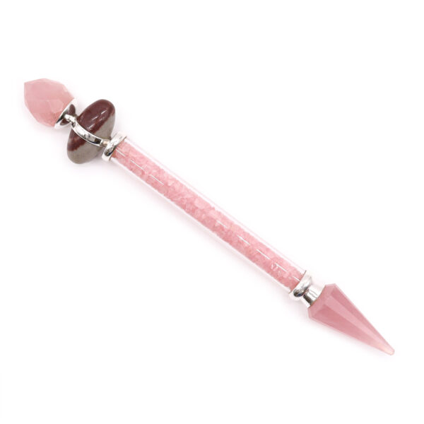 Baguette Magique Shiva Lingam - Quartz Rose - Amour- Vendu par 1