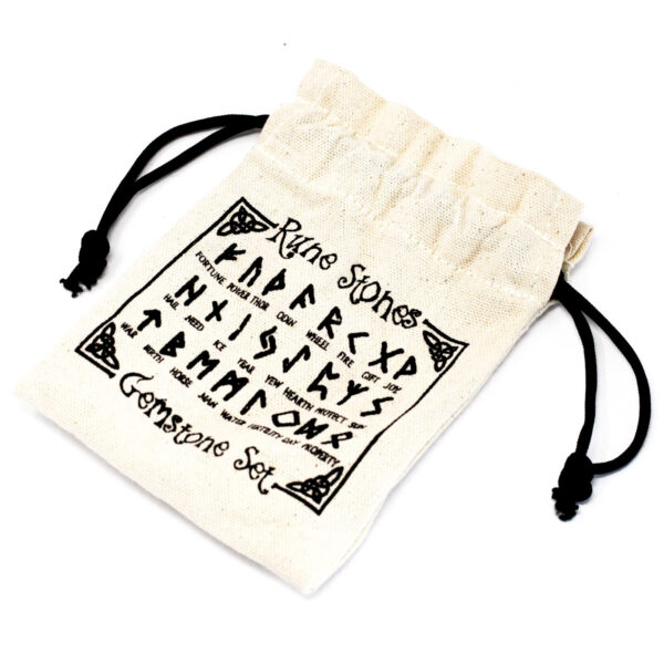 Ensemble de pierres runiques dans une pochette - Oeil de Tigre- Vendu par 1 – Image 3