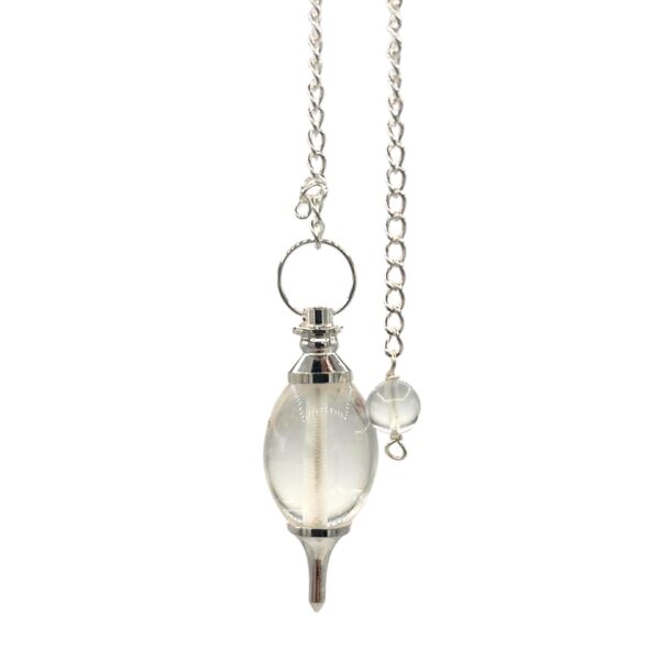 Pendule de pierres précieuses en forme de Lingam - Quartz de roche- Vendu par 1