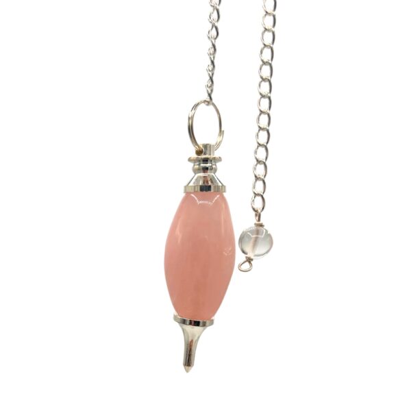 Pendule de pierres précieuses en forme de lingam - Quartz rose- Vendu par 1