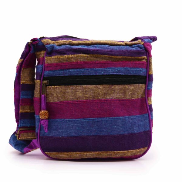Lrg Nepal Sling Bag (Sangle réglable) - Fleurs sauvages- Vendu par 1
