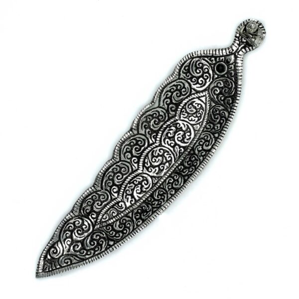 Porte-encens Bouddha en aluminium poli de forme longue 23 cm- Vendu par 1