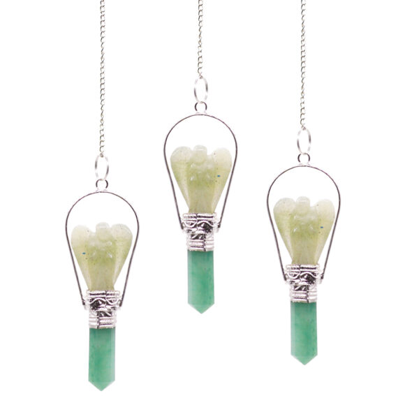 Pendule Ange avec Anneau - Aventurine Verte- Vendu par 1 – Image 2