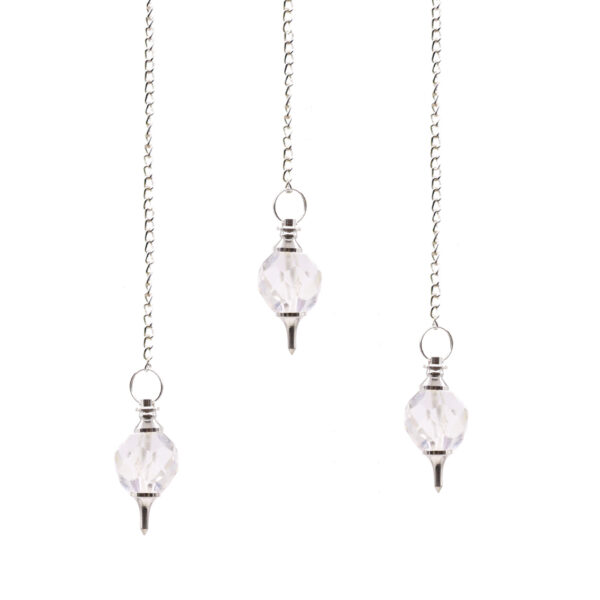 Pendule Pierre Précieuse à Facettes - Quartz de Roche- Vendu par 1 – Image 3