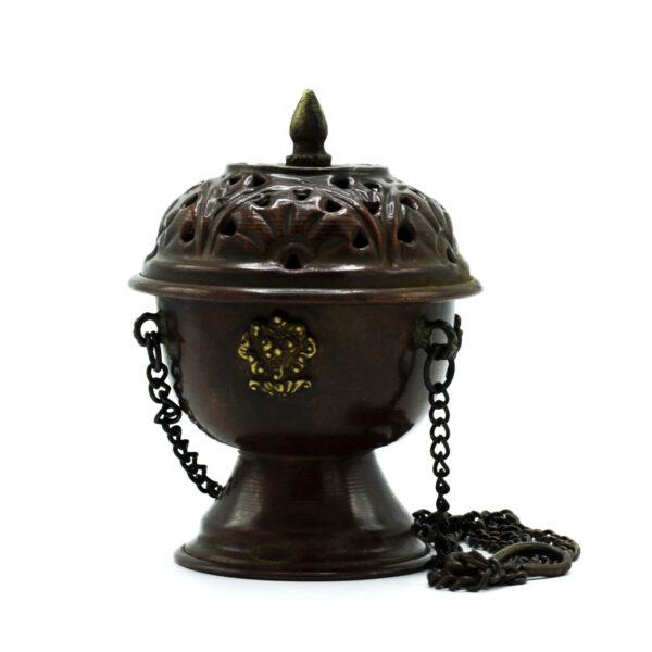 Brûleur d'encens tibétain en cuivre - Suspension classique- Vendu par 1