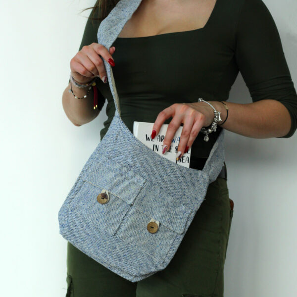 Sacs à Deux Poches Tons Naturels - Comp Denim - Moyen- Vendu par 1 – Image 3