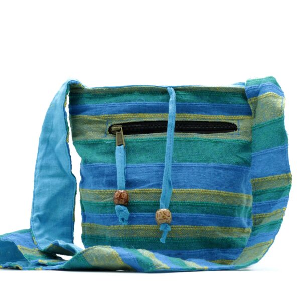 Sac à bandoulière Népal - Spring Meadows Vert et Bleu- Vendu par 1 – Image 2