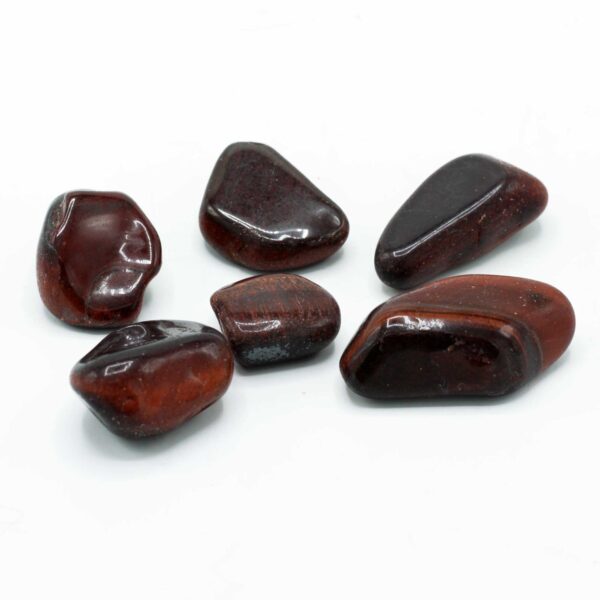 Sachet de 6 Oeil de Tigre en Pierres Précieuses Africaines - Rouge - Taille 8 - 30mm (KG)- Vendu par 1