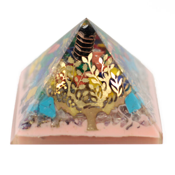 Pyramide Organite Lrg 70mm - Arbre (base terre)- Vendu par 1