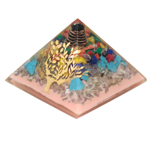 Pyramide Organite Lrg 70mm - Arbre (base terre)- Vendu par 1 – Image 2