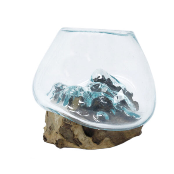 Verre à fondue sur bois - Petit bol- Vendu par 1