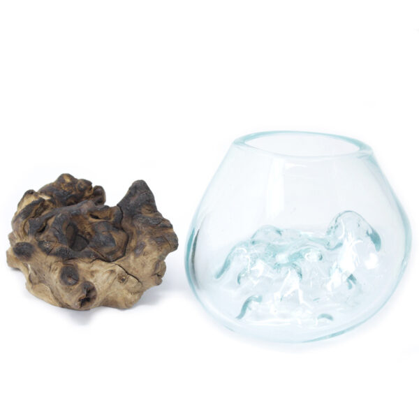 Verre à fondue sur bois - Petit bol- Vendu par 1 – Image 3