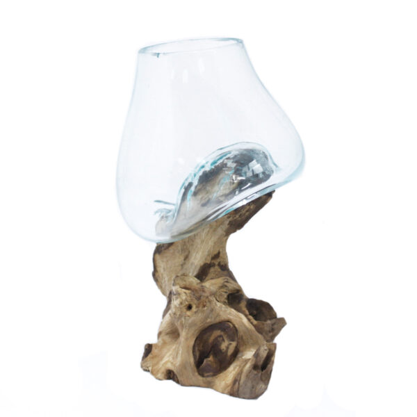 Verre à fondue sur bois - Bol moyen- Vendu par 1