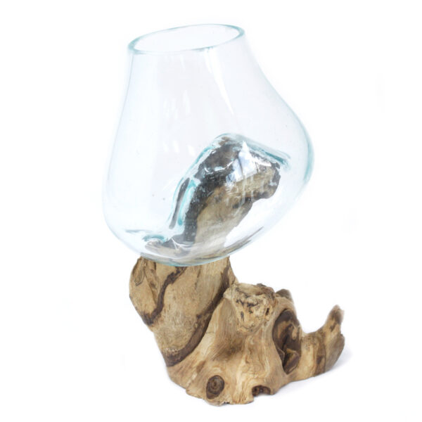 Verre à fondue sur bois - Bol moyen- Vendu par 1 – Image 2