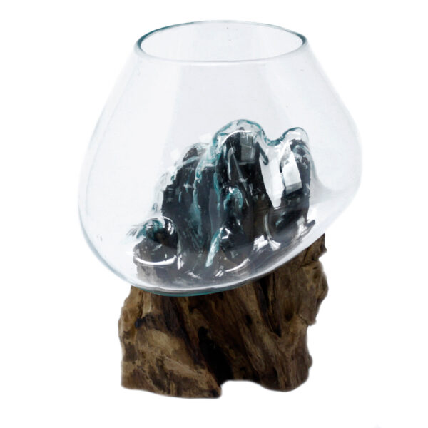 Verre à fondue sur bois - Grand Bol- Vendu par 1