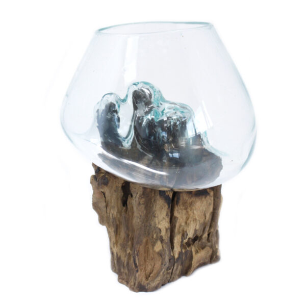 Verre à fondue sur bois - Grand Bol- Vendu par 1 – Image 2
