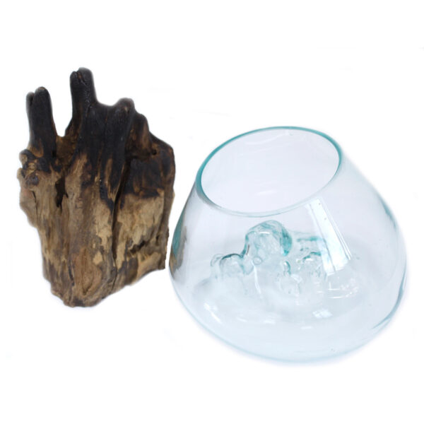 Verre à fondue sur bois - Grand Bol- Vendu par 1 – Image 3
