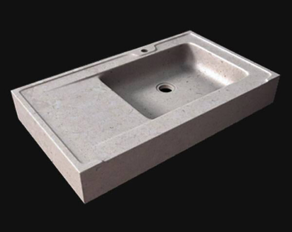 Evier en pierre Bastide 1 bac - 120 x 60 x 18 - Charmot Clair Adouci - COMPTOIR DES PIERRES – Image 3