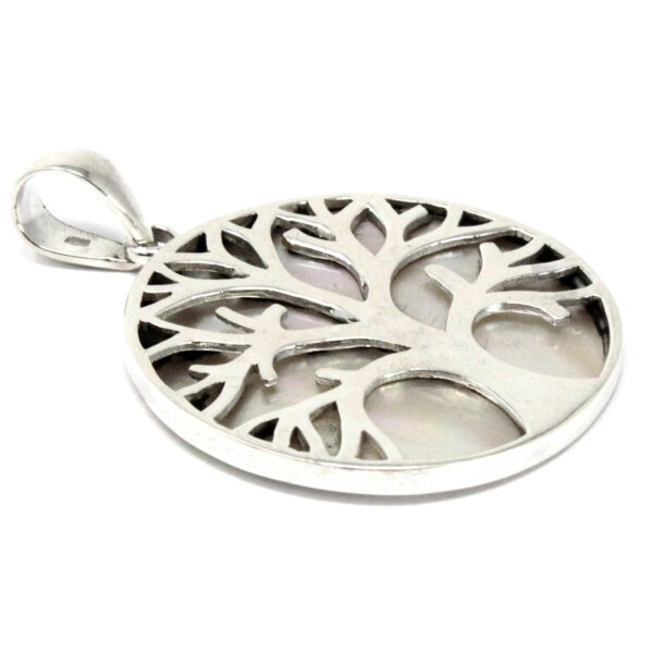 Pendentif Argent Arbre de Vie 30mm - Nacre- Vendu par 1 – Image 3