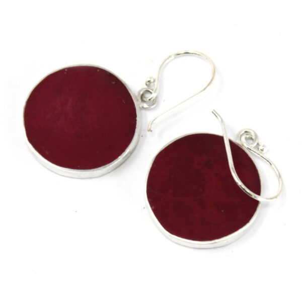 Boucles d'oreilles Arbre de Vie Argent 15mm - Effet Corail- Vendu par 1 – Image 2