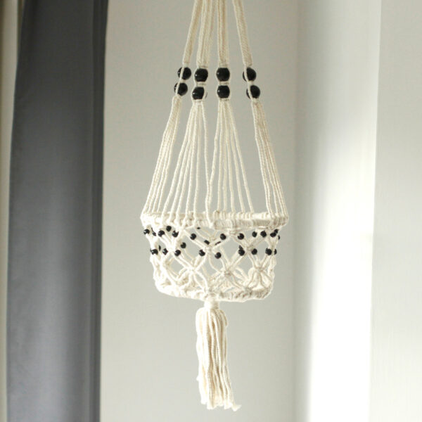 Support de pot en macramé - Lrg Single Bead- Vendu par 1 – Image 2