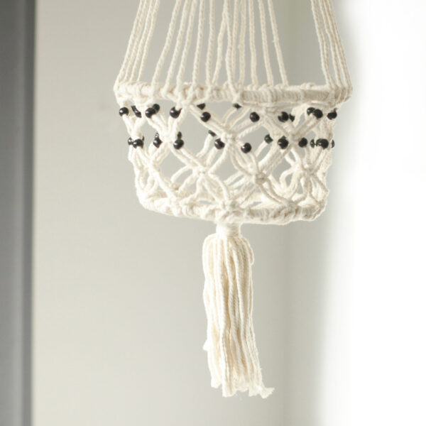 Support de pot en macramé - Lrg Single Bead- Vendu par 1 – Image 4