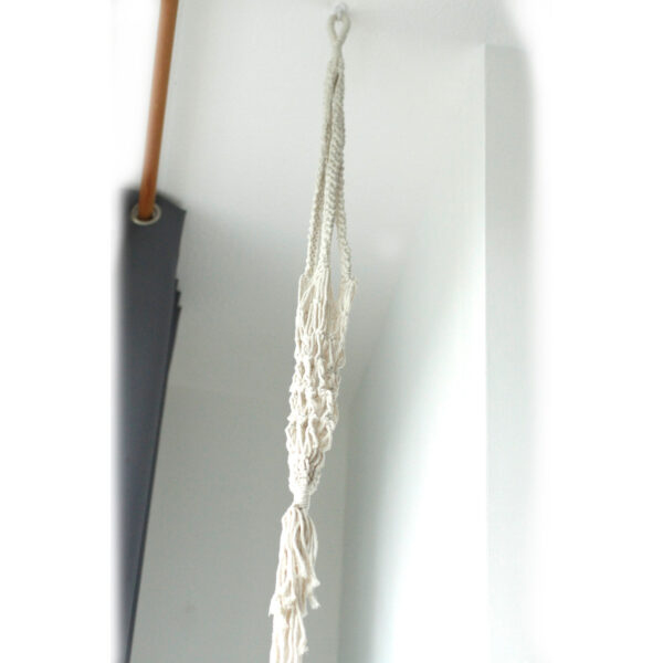 Support de pot en macramé - Grand support de pot - Extra Long- Vendu par 1 – Image 4