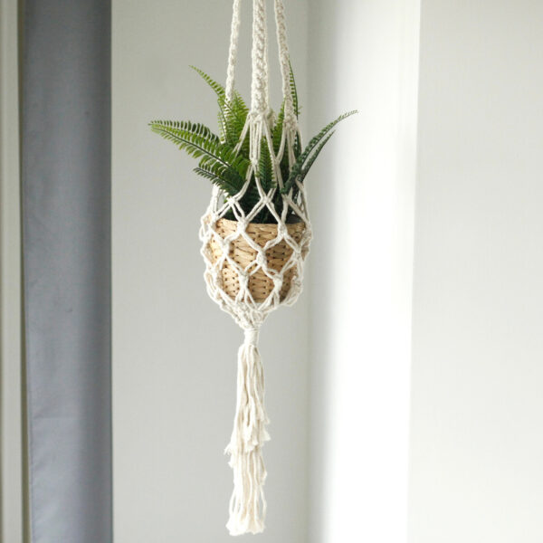 Support de pot en macramé - Grand support de pot - Extra Long- Vendu par 1