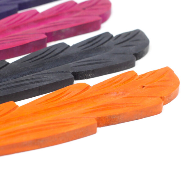 Cendrier coloré feuille 10" - Bois de manguier- Vendu par 1 – Image 2
