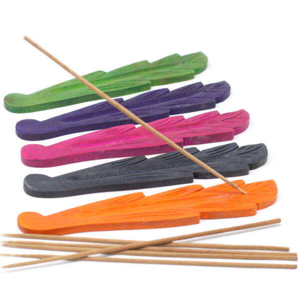 Cendrier coloré feuille 10" - Bois de manguier- Vendu par 1 – Image 3