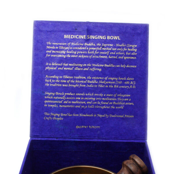 Ensemble de bols chantants Bouddha de médecine 10 cm (min 500 g)- Vendu par 1 – Image 4