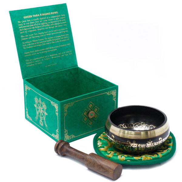 Ensemble de bols chantants Tara vert 10 cm (min 380 g)- Vendu par 1