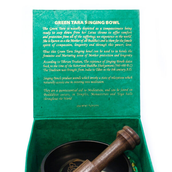 Ensemble de bols chantants Tara vert 10 cm (min 380 g)- Vendu par 1 – Image 4