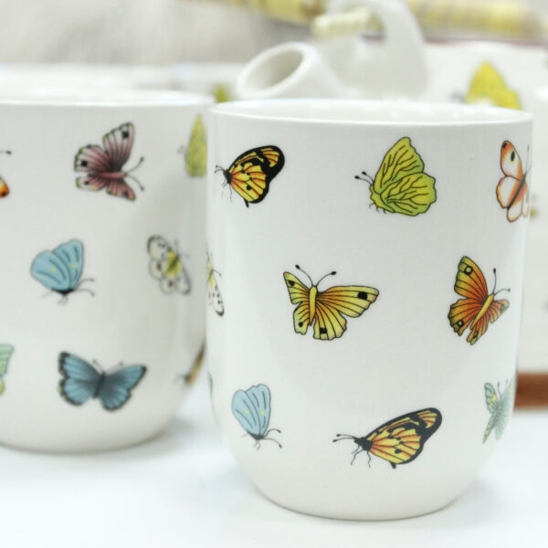 Ensemble de théière aux herbes - Papillons- Vendu par 1 – Image 3