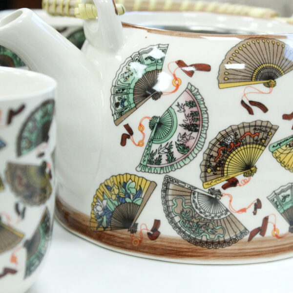 Ensemble de théière à base de plantes - Fans de Chine- Vendu par 1 – Image 4