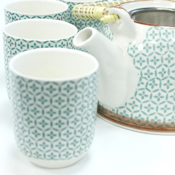 Ensemble de théière à base de plantes - Mosaïque verte- Vendu par 1 – Image 4