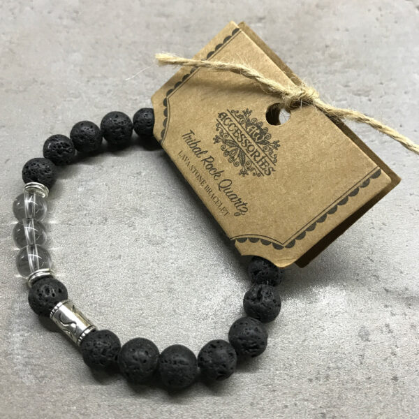 Bracelet Pierre de Lave - Hamsa Oeil de Tigre- Vendu par 1 – Image 4