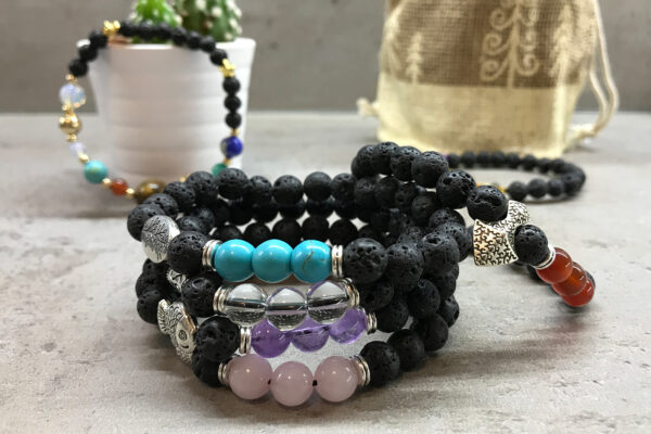 Bracelet Pierre de Lave - Poisson Améthyste- Vendu par 1 – Image 3