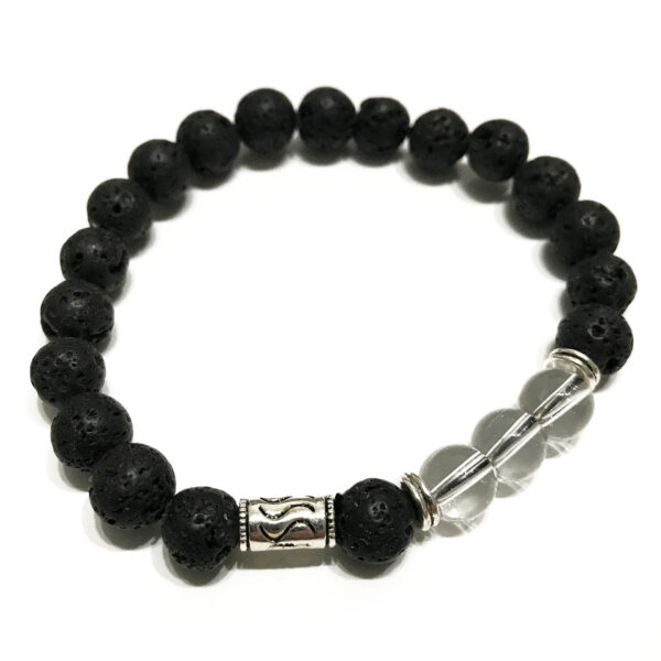Bracelet Pierre de Lave - Quartz de Roche Tribal- Vendu par 1