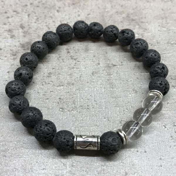 Bracelet Pierre de Lave - Quartz de Roche Tribal- Vendu par 1 – Image 2