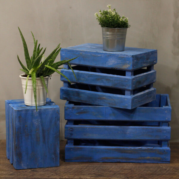Ensemble de 3 boîtes de rangement/présentation - Bluewash- Vendu par 1 – Image 3