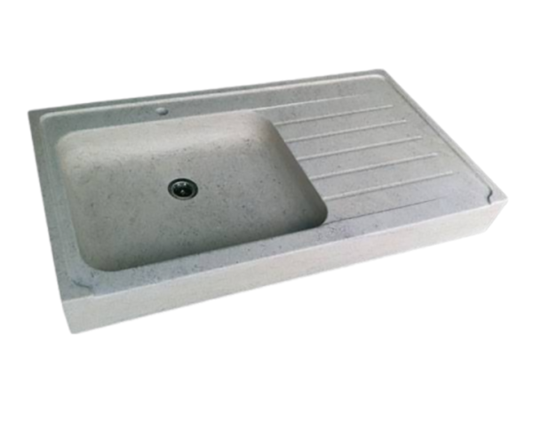 Evier en pierre Citeaux 1 bac - 80 x 60 x 18 - Charmot Clair Adouci - COMPTOIR DES PIERRES
