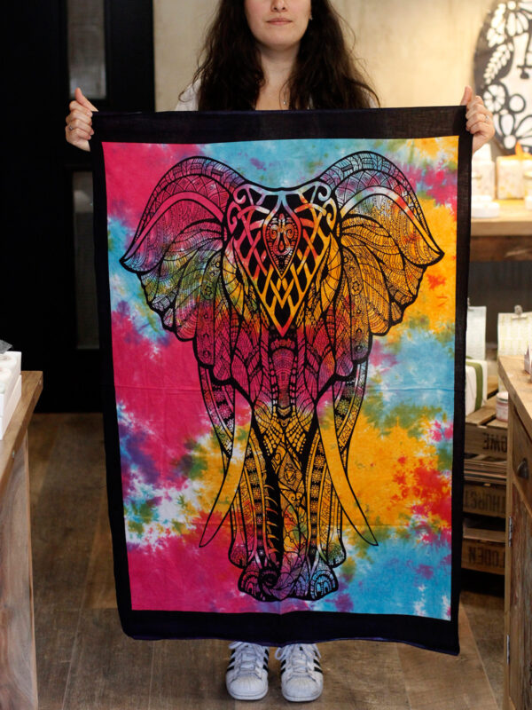 Décoration murale en coton - Mandala Éléphant- Vendu par 1 – Image 3
